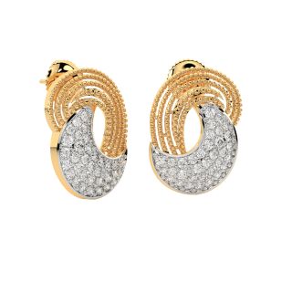 Davina Round Diamond Stud Earrings